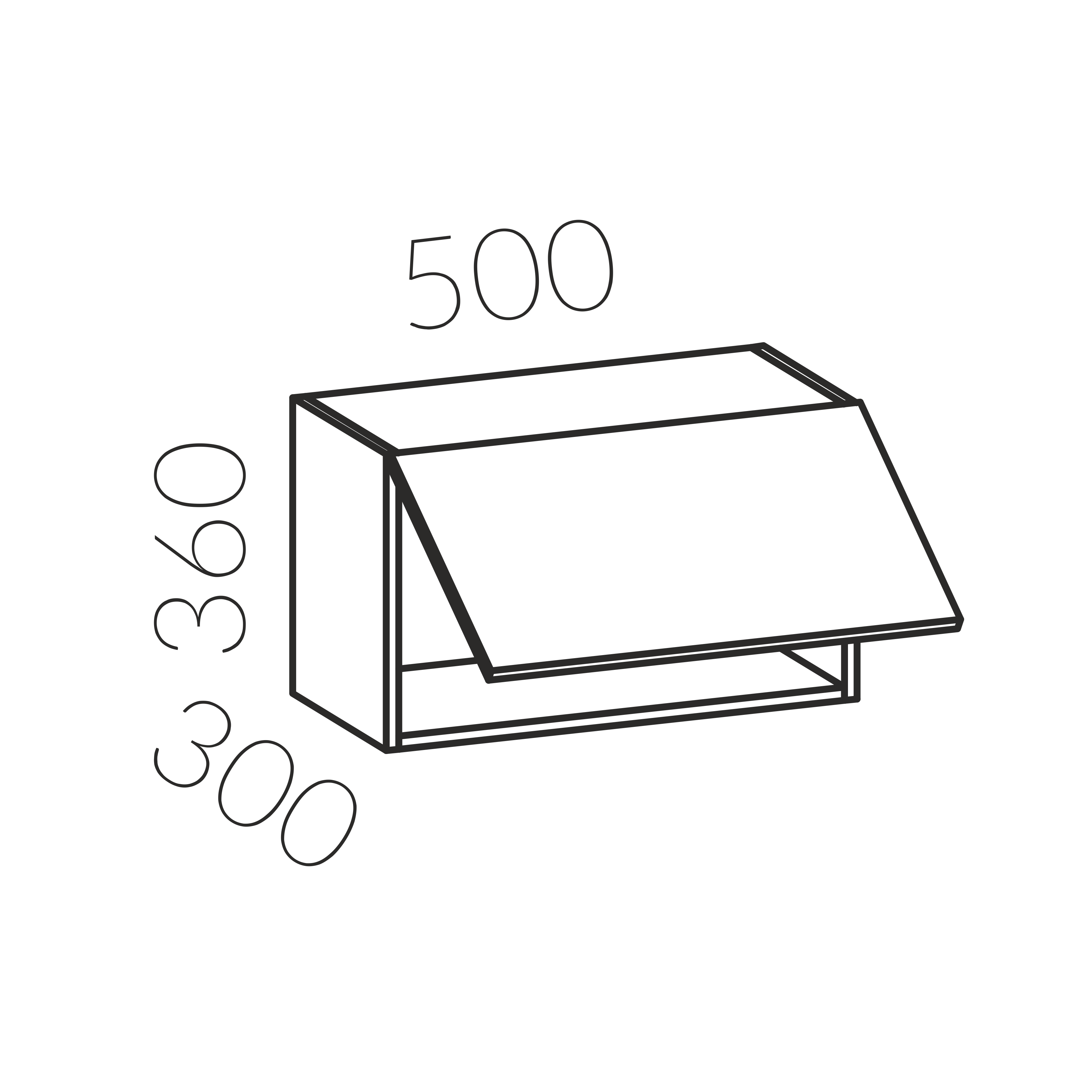 Шкаф навесной 500х360 (Бонита)